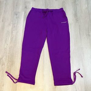 NWT Mens Purple XL Diamond Sweatpants, Stretchy & Buttery Athleisure Wear Fall